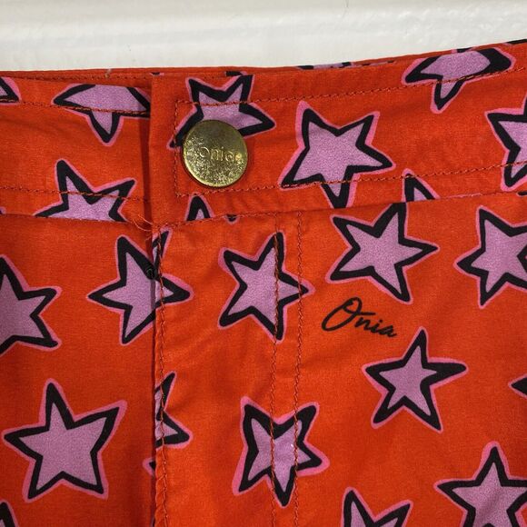 Onia Mens Size 32 The Calder Red Star Print Swim Trunks 7.5" Inseam Summer Beach - Picture 3 of 10